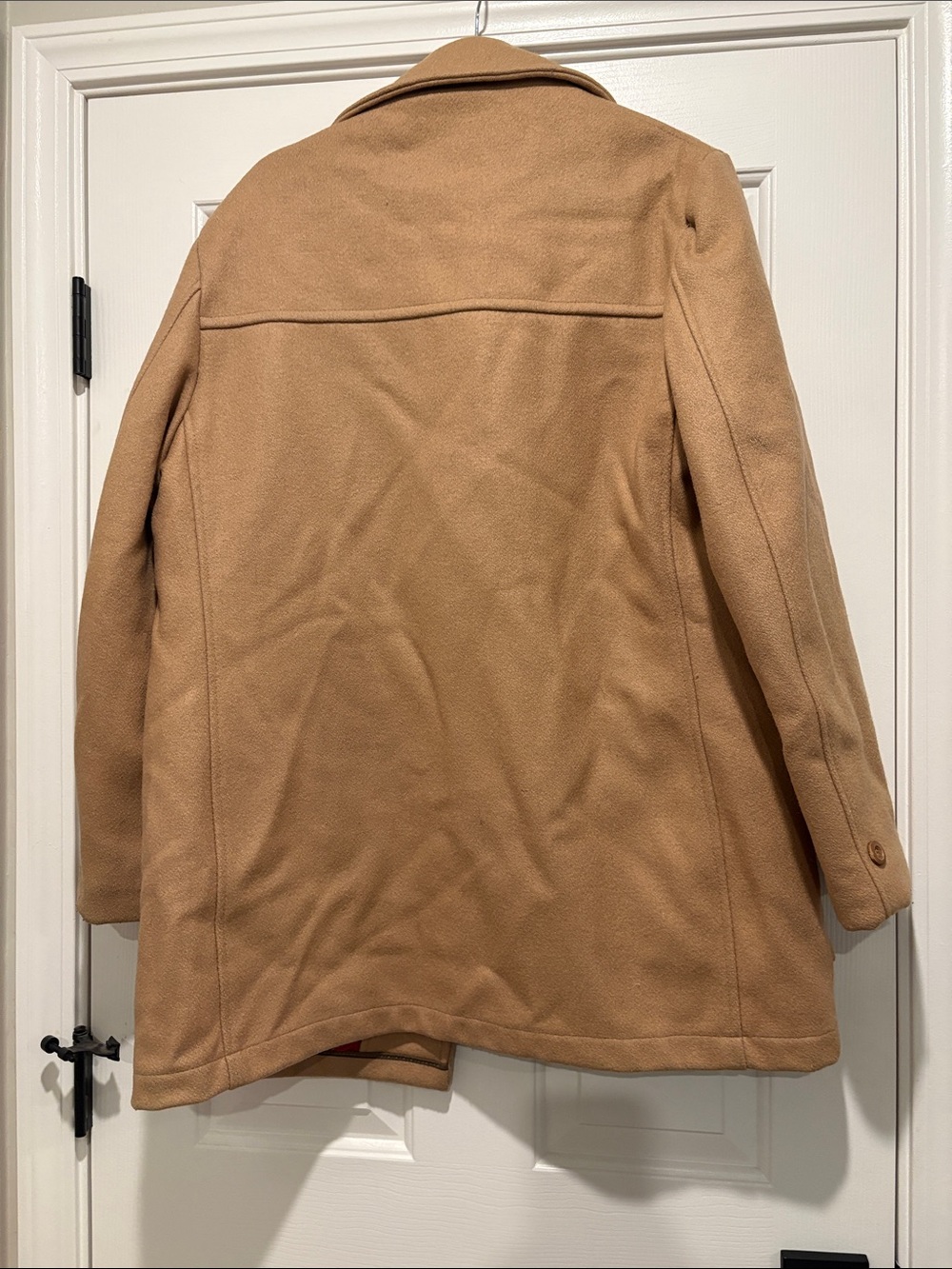 Weatherpal  by Lee War Vintage  Camel Wool Blend Coat with Orange Quilted Lining - Picture 2 of 11